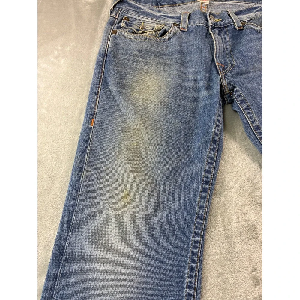 True Religion Ricky Straight Leg Jeans Mens 36 Medium Wash Made in USA Denim